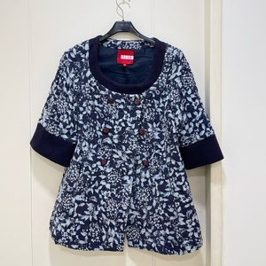 NWOT Alexander McQueen Style Elle Floral Embroidered Jacket Coat Sz 11, L.